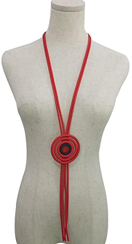 Bysonglezai Halskette Damen Ketten Anhänger Frauen Geschenk Handgemachte, Gewundene Lange Halskette Für Damen, Klassische Silikonkautschuk-Nominierungs-Charm-Ketten-Halsketten