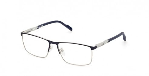 adidas Brille mit Sehstärke für Herren optional mit Sonnenbrillentönung oder Blaulichtfilter, Rechteckig, gefertigt aus Azetat & Titan & Edelstahl (inklusive Brillenetui)