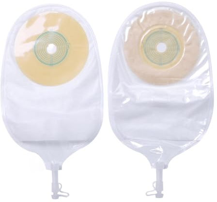 MTTXY 20 Stück 48 Mm Einteilige Urostomiebeutel, Auslaufsichere, Entleerbare Stomabeutel für Die Kolostomie-Ileostomie-Stomapflege, Anti-Rückfluss-Design, Passgenau