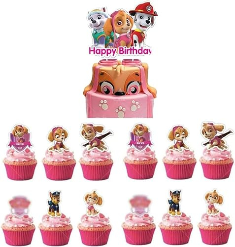 13 Stück Cake Topper Tortendeko Geburtstag Kuchen Topper Mädchen Tortenstecker Dekoration Geburtstag Tortendekoration Cupcake Topper für Kinder Mädchen Geburtstagsdeko,Für das Kind.
