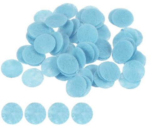 QUARKZMAN 200 Stück 10mm Runde Bastelfilz, vorgeschnittene Filzplatten, nicht gewebte Filzkreise Filzstoff für Nähen, DIY Projekt, Bastelarbeiten, Handwerk, Decoration (Blau)