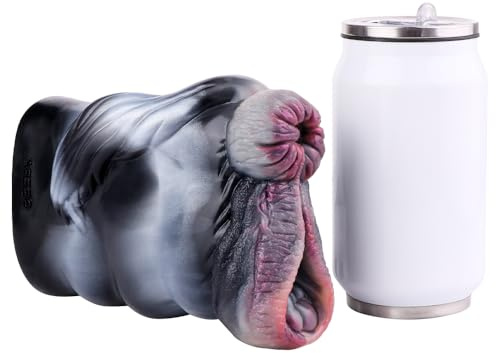 sxvytuo 739g Realistischer Zebra-Masturbator 3D Silikon Doppeltunnel Imitieren Masturbieren Mit Animal Vagina Analtunnel Taschenmuschi Sexspielzeug Penismassage Sex Spielzeug Für Die Männer Solo