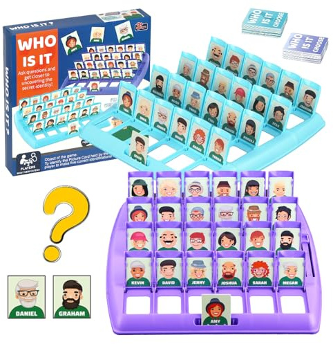 Powmag Indovina Chi, Indovina Chi Gioco per Bambini, Gioco da Tavola Originale Degli Indovinelli per 2 Giocatori, Gioco di Puzzle per Bambini, Famiglia Indovinando Giochi, per Bambini Regalo
