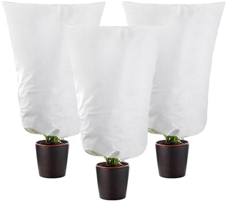 WPNCYK 3PCS Plant Fleece Frost Protection,frost Protection for Outdoor Plants,plant Protectors from Frost,Protect Fruit Tree Potted Plants from Freezing,Strong Air Permeability.