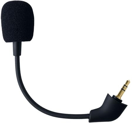 SPTSSWET Microphone de Rechange Anti-Bruit pour Kingston pour HyperX Cloud 2 II Modèles post-2022 Cloud Core Pro X Détachable Casque Gaming pour PS4, Xbox One, PC, Jack 3,5 mm, 16 cm