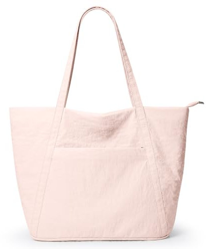 KALIDI Shopper Tasche Damen Uni Tasche Groß Tote Bag Rosa Handtasche mit Reißverschluss Für Arbeit, School, BüRo, Schule