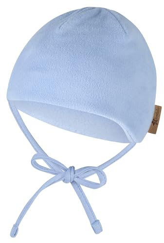 Sterntaler Beanie aus Jersey Bedruckt mit Strichen für Jungen - Baby und Kinder Mütze gefüttert mit Baumwollfleece