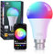FRIDEKO HOME Smart Light Bulb - WiFi Bayonet Light Bulbs, LED Color Changing Light Bulb Work with Alexa and Google Assistant, 10W B22 RGBCCT Dimmable Lightbulbs, 800LM