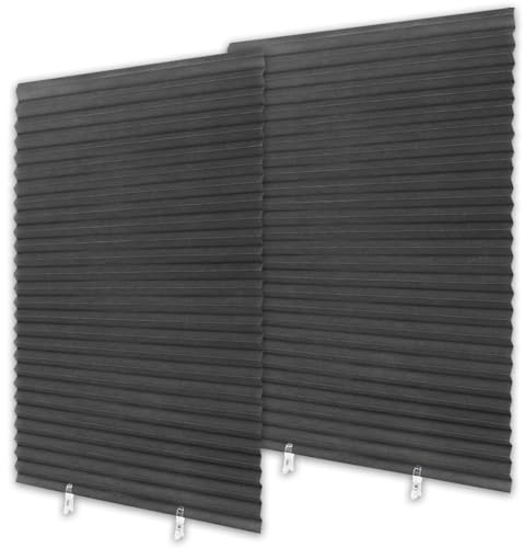 2PCS Temporary Blackout Blinds, Self Adhesive Blinds No Drill Blinds | 2 Size Stick on Curtains Blackout Blinds, Temporary Blind for Windows