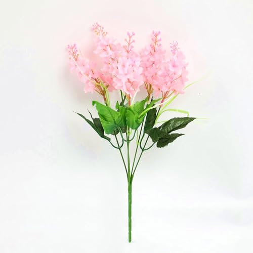 Aflorshope Künstliche Hyazinthen-Blumen für Zuhause, Hochzeit, Restaurant, UV-beständig, langlebig, künstlicher Blumenstrauß (Rosa), 10 Stück