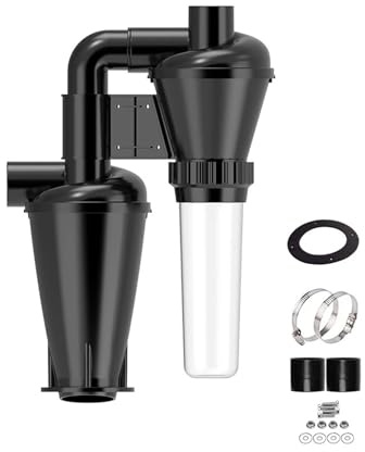 HJKBCLEH Double Filtration - Cyclone Duster, 50 Mm/2'', Compatible Bricolage, Filtre Séparateur Turbo for Le Travail du Bois, Réservoir De Collecte(A)