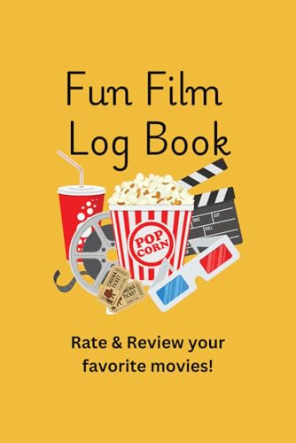 Fun Film Log Book: Movie Rating & Review Journal | 100 Pages for Film Notes, Star Ratings, and Movie Details | 6 x 9 Notebook for Movie Lovers