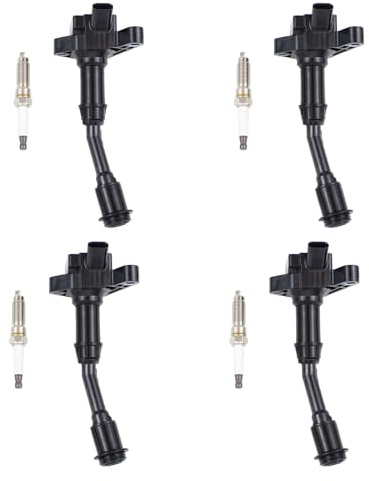 HouYeen Zündspule und Zündkerzen für Ford C Max mk2 Grand Cmax Galaxy Focus mk3 Kuga mk2 Mondeo mk5 SMax 1.5 EcoBoost Benzin