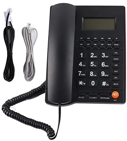 Garsent Corded Telephone, Desktop Landline Telephone, Big Buttons Home Telephone with Volume Control​, Backlight, Number Dial Back Functions for Office, Front Desk, Home, Hotel