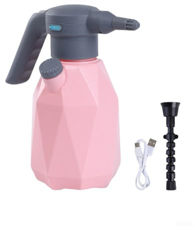 Oniissy Arrosoir électrique rechargeable automatique avec buse réglable à 360 degrés et capacité de 2 litres pour plantes d'intérieur, fleurs de jardin et animaux domestiques (1,5 l)