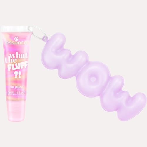 essence WHAT THE FLUFF?! lip glaze, Lipgloss, Nr. 01, Pink, glänzend, vegan, ohne Parabene, ohne Mikroplastikpartikel, Nanopartikel frei, 1er Pack (10ml)