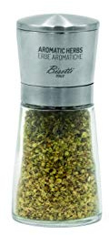 Bisetti Herbs Macina Spezie Tappo, Acciaio Inossidabile, Argento/Trasparente, 6 x 6 x 15 cm