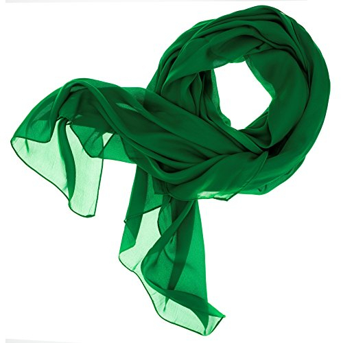 DOLCE ABBRACCIO by RiemTEX ® Schal Damen LADY SUNSHINE Seidentuch Tücher mit hohem Seidenanteil Pashmina Stola Tuch in saftigem Grün Halstuch Kopftuch Damen Seidenschal Elegante Schals (Smaragd)