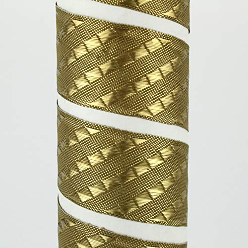 PASAMANERÍA JACQUARD TAPACOSTURAS CON MOTIVO DIAGONALES (ORO, 9 METROS)