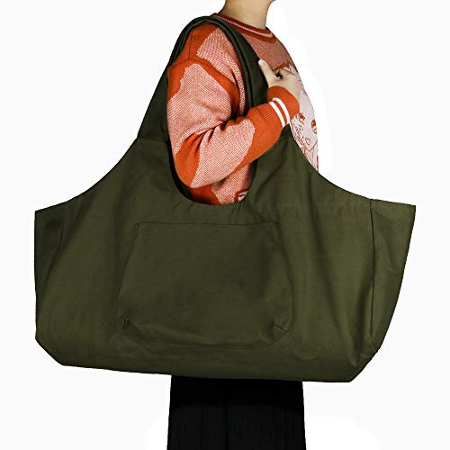JLDUP Yogamattentasche mit Reißverschluss, große Kapazität für Frauen und Männer, tragbare Yogatasche aus Segeltuch All-in-One-Yogamattentasche mit Taschen