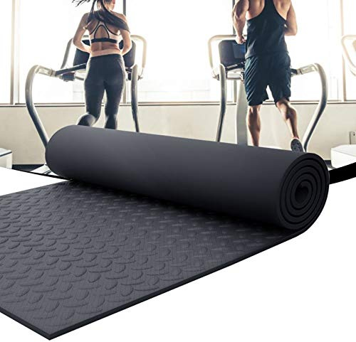 Treadmill Mat Sound-Absorbing / Non-Slip / Anti-Vibration / Floor Protection Mat for Home Trainers, Elliptical Trainers, Cross Trainers, Other Fitness Equipment and Exercises Mat 175 x 80 x 1 cm