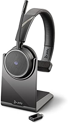 Plantronics? Voyager 4210?UC USB-C Headset (Poly)? Mono Bluetooth-Kopfhörer mit Bügel-Mikrofon, Noise-Cancelling & Ladestation? Anschluss an PC, Mac & Mobiltelefon - Teams (zertifiziert)