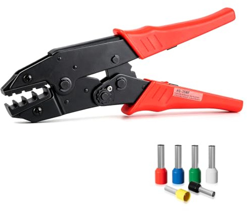 AderendhüLsen Crimpzange, 10-35mm² (8-2awg) Ratschen Crimpzange AderendhüLsenzange Krimpzange Presszange, Kabelschuhzange Krimperzange FüR RohrföRmige AderendhüLsen