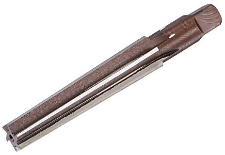 sourcing map MT2 Morse Taper Reamer H8 Accuracy Alloy Tool Steel 6 Flutes Straight Shank Finish Hand Reamer Cutter Milling Tool Conical reamer for Bore Machining