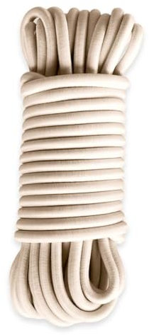 Corda elastica Avorio 15 m - Qualità PRO TECPLAST 9SW - Cavo per teloni con diametro 9 mm