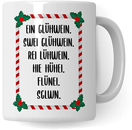 Taza de vino caliente | Regalo para Navidad & Adviento tazas de vino caliente divertidas de cerámica | Idea de regalo para vino caliente con diseño navideño ponsch