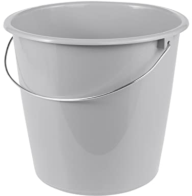 keeeper Seau de Nettoyage Erik Avec Anse en Métal, 10 L, Polypropylène, 28,5 x 28,5 x 26 cm, Nordic Grey