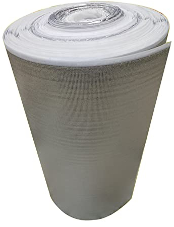 HARICSET Feuchtigkeitsresistent Laminat Unterlage Trittschalldämmung Laminat 2 mm Dick Silence Floor Akustik ALU Gehschalldämmung für Laminat und Parkett mit Alu-Dampfbremse(Size:1 * 40m)