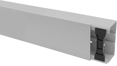 10m KOMIB Kabelkanal/Kabelkanäle/Kabelführung - Verschiedene Größen und Farben - Schraubbar - 5 x 2m Stangen - (Grau - Steingrau, 110 x 60 mm)