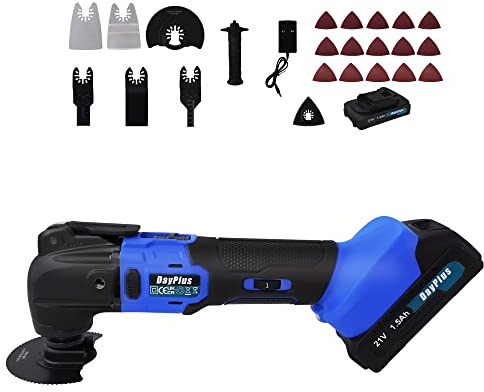 Brushless Oscillating Multi Tool, 300W Detail Sander Precision Cutter Saw Grinder Scraper, 4° Oscillation Angle, Variable Speed - 22pcs Accessory Kit with Sanding Pads, for cutting metal, tiles, nails