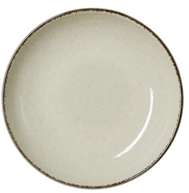 WAS Germany Lot de 6 assiettes creuses Ø 21 cm Sable Porcelaine