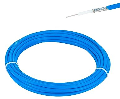 Vecys 16.4ft/5m RG405 Cavo Coassiale RF Semi-flessibile RG405 .086'' con Rivestimento Blu