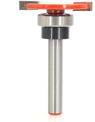 Top Bearing Slot Cutter Router Bit, 1/4 Shank, Carbide-Tipped, 5/16Depth. | 1-1/4 Cut Dia. 5/32 Cutting Length.Produces Clean Slots for Grooving, Edge Slotting