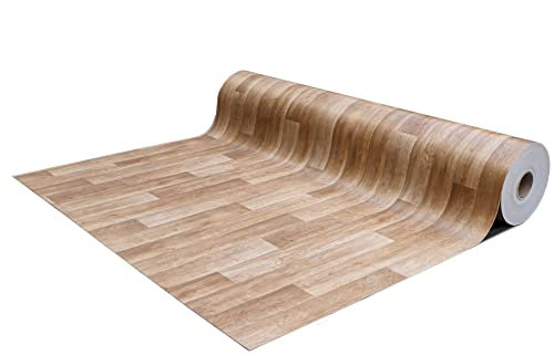 Primaflor PVC Bodenbelag Meterware TACUTO - Eiche Chalet, 4,00m x 8,50m, Vinyl-Boden in Holzoptik für Küche, Wohn- und Badezimmer, Hochwertige Auslegware, Anti-Rutsch Oberfläche