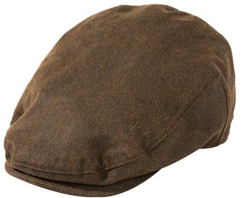 TOP-EX Casquette plate imperméable pour homme XL/XXL pour la météo britannique – Chapeau de pluie élégant pour le golf, la pêche, le tir, la marche et la chasse, café, XL/XXL