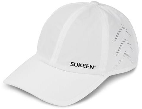 Sukeen 8cm Baseballkappe mit Verlängerter Krempe, Leichte und Atmungsaktive Verstellbare Baseball Cap, UV-Schutz Outdoor Softtop Basecap für Herren Damen, Schnell Trocknender Stoff