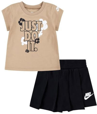 Nike COMPLETO BIMBA FLORAL SKORT SET 16L814 (BEIGE, 18 MONTHS)