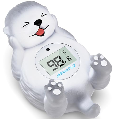 JARMAPOZ Baby-Badethermometer, Badethermometer für Neugeborene und Raumtemperatur, sicheres schwimmendes Spielzeug, Badewannenthermometer für Kleinkinder in Fahrenheit und Celsius