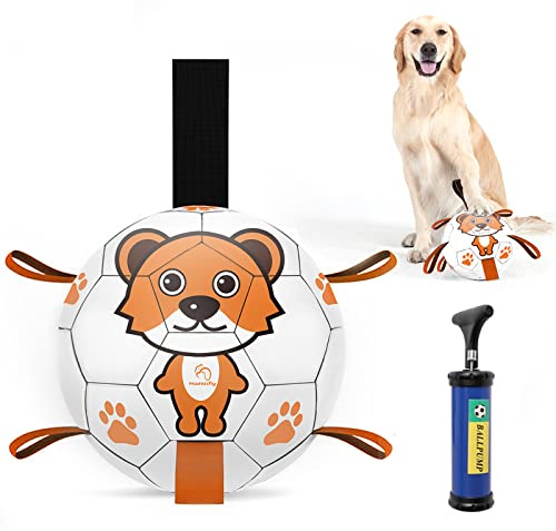 Sfasfnsd Hundespielzeug, Interaktiver Hundefußball, Abriebfestes Fußball-Hundespielzeug, Interaktives Hundespielzeug für drinnen und draußen, Geschenk-Hundespielzeug, wasserspielzeug Hund