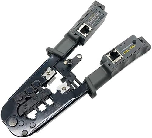 Crimpzange mit Abisolierzange, Kabel-Abisolierzange, Funktion, Draht, drei Werkzeuge, Ratsche, Netzwerk, Multi-Wartung, modularer Tester, Crimpzange, RJ/RJ/RJ for Kabel, Telekommunikation, Steckverbin