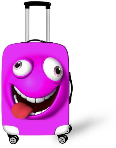 Muiuou Elastische Kofferschutzhülle,3D Cartoon Print Trolley Fall Schutzhülle Koffer überzieher,Waschbare Anti-Kratzer Staubdichte Fall Trolley Protector Kofferschutz (L (26-28 Zoll),Stil 11)