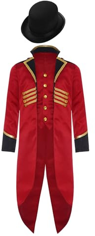 Nikiikoo Boys Girls Renaissance Steampunk Tailcoat Jacket Victorian Gothic Medieval Vintage Frock Coat for Kids B#Burgundy02 6