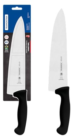 Tramontina - Couteau de boucher professionnel 24cm. Inox et polypropylene