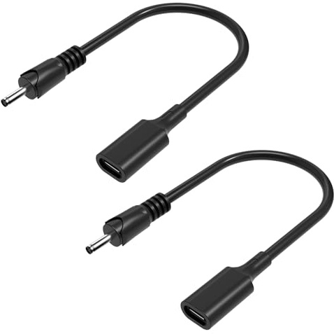 JLY USB C to DC 3.5mm x 1.35mm Power Cable Cord,USB to Barrel Plug 12V USB C Cable for 15W PD Power Bank, Small and Portable Mini Cable Kit