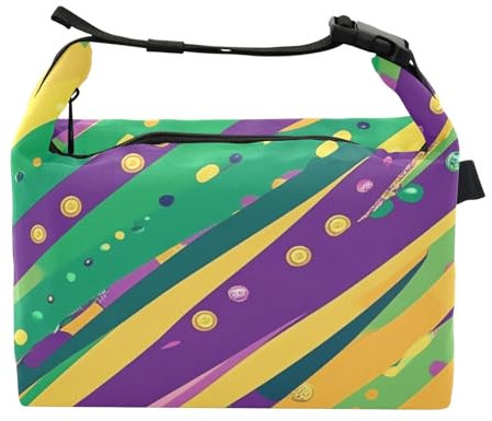 ZRWLUCKY - Lunch box box impermeabile per bambini, colore verde e giallo, per parco divertimenti