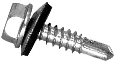 110 Stück Trapezblechschrauben Selbstschneidende Schrauben 4.8x16 mm Sechskant Spenglerschrauben mit Dichtscheibe Verzinkt Blechschrauben Bohrschrauben Metalldachschrauben